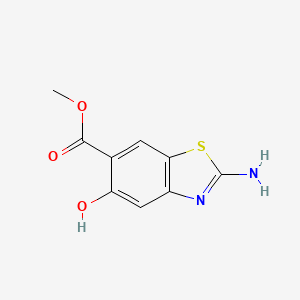 molecular formula C9H8N2O3S B562622 Methyl 2-amino-5-hydroxy-1,3-benzothiazole-6-carboxylate CAS No. 108128-42-3
