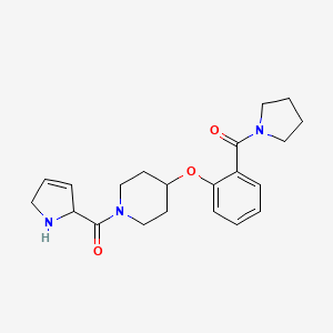 1-(2,5-dihydro-1H-pyrrol-2-ylcarbonyl)-4-[2-(1-pyrrolidinylcarbonyl)phenoxy]piperidine hydrochloride