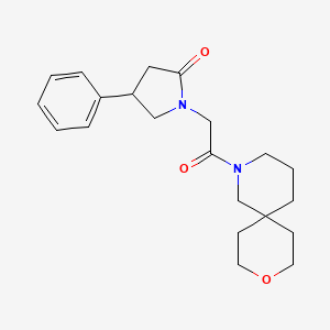 1-[2-(9-oxa-2-azaspiro[5.5]undec-2-yl)-2-oxoethyl]-4-phenylpyrrolidin-2-one