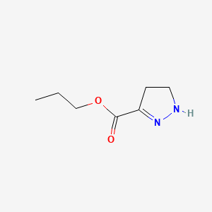 molecular formula C7H12N2O2 B562628 Propyl 4,5-dihydro-1H-pyrazole-3-carboxylate CAS No. 105169-46-8