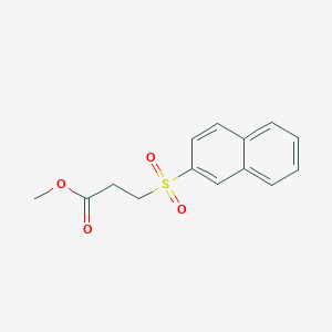 molecular formula C14H14O4S B5626284 methyl 3-(2-naphthylsulfonyl)propanoate 