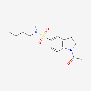 molecular formula C14H20N2O3S B5626298 1-acetyl-N-butyl-5-indolinesulfonamide 