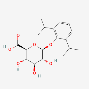 molecular formula C18H26O7 B562630 Propofol Glucuronide CAS No. 114991-26-3