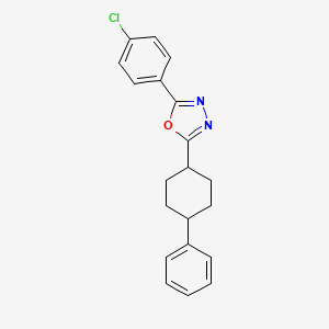 molecular formula C20H19ClN2O B5626307 2-(4-chlorophenyl)-5-(4-phenylcyclohexyl)-1,3,4-oxadiazole 
