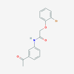 molecular formula C16H14BrNO3 B5626322 N-(3-acetylphenyl)-2-(2-bromophenoxy)acetamide 