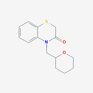 molecular formula C14H17NO2S B5626325 4-(tetrahydro-2H-pyran-2-ylmethyl)-2H-1,4-benzothiazin-3(4H)-one 