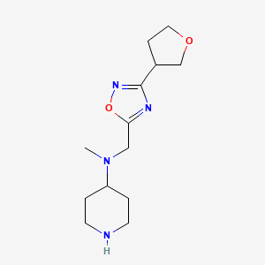 molecular formula C13H22N4O2 B5626349 N-methyl-N-{[3-(tetrahydro-3-furanyl)-1,2,4-oxadiazol-5-yl]methyl}-4-piperidinamine dihydrochloride 