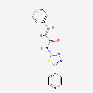 molecular formula C16H12N4OS B5626400 3-phenyl-N-[5-(4-pyridinyl)-1,3,4-thiadiazol-2-yl]acrylamide 