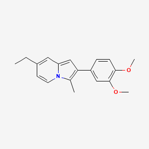 molecular formula C19H21NO2 B5626416 2-(3,4-dimethoxyphenyl)-7-ethyl-3-methylindolizine 