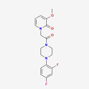molecular formula C18H19F2N3O3 B5626422 1-{2-[4-(2,4-difluorophenyl)piperazin-1-yl]-2-oxoethyl}-3-methoxypyridin-2(1H)-one 