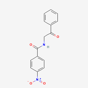 molecular formula C15H12N2O4 B5626431 4-nitro-N-(2-oxo-2-phenylethyl)benzamide 