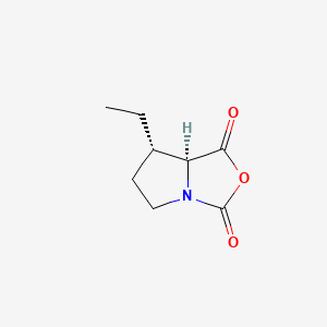 molecular formula C8H11NO3 B562644 (7S,7AS)-7-ethyltetrahydropyrrolo[1,2-c]oxazole-1,3-dione CAS No. 104641-03-4