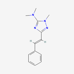 N,N,1-trimethyl-3-[(E)-2-phenylvinyl]-1H-1,2,4-triazol-5-amine