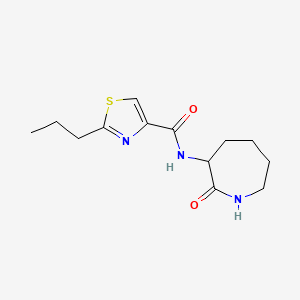 molecular formula C13H19N3O2S B5626461 N-(2-oxo-3-azepanyl)-2-propyl-1,3-thiazole-4-carboxamide 