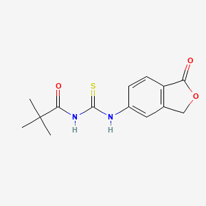 2,2-dimethyl-N-{[(1-oxo-1,3-dihydro-2-benzofuran-5-yl)amino]carbonothioyl}propanamide