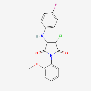 3-chloro-4-[(4-fluorophenyl)amino]-1-(2-methoxyphenyl)-1H-pyrrole-2,5-dione