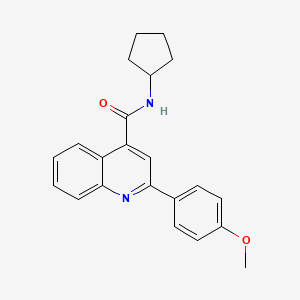 molecular formula C22H22N2O2 B5626487 N-cyclopentyl-2-(4-methoxyphenyl)-4-quinolinecarboxamide 