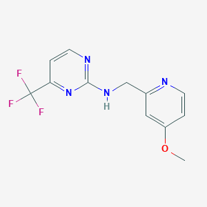 molecular formula C12H11F3N4O B5626502 N-[(4-methoxypyridin-2-yl)methyl]-4-(trifluoromethyl)pyrimidin-2-amine 