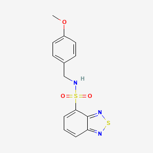 molecular formula C14H13N3O3S2 B5626571 N-(4-methoxybenzyl)-2,1,3-benzothiadiazole-4-sulfonamide 