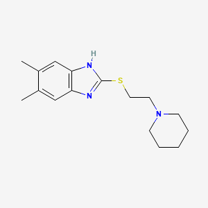 5,6-dimethyl-2-{[2-(1-piperidinyl)ethyl]thio}-1H-benzimidazole