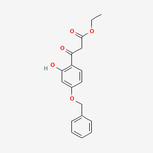 molecular formula C18H18O5 B562659 2'-羟基-4'-苄氧基苯甲酰乙酸乙酯 CAS No. 1076198-06-5