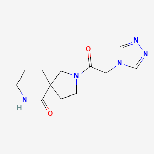 molecular formula C12H17N5O2 B5626609 2-(4H-1,2,4-triazol-4-ylacetyl)-2,7-diazaspiro[4.5]decan-6-one 
