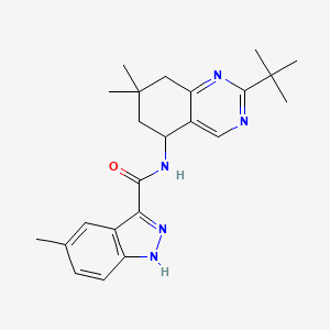 N-(2-tert-butyl-7,7-dimethyl-5,6,7,8-tetrahydroquinazolin-5-yl)-5-methyl-1H-indazole-3-carboxamide