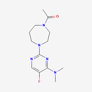 molecular formula C13H20FN5O B5626632 2-(4-acetyl-1,4-diazepan-1-yl)-5-fluoro-N,N-dimethylpyrimidin-4-amine 