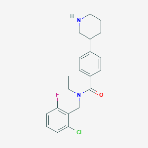 molecular formula C21H24ClFN2O B5626641 N-(2-chloro-6-fluorobenzyl)-N-ethyl-4-piperidin-3-ylbenzamide 