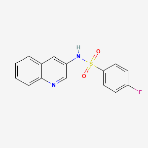 molecular formula C15H11FN2O2S B5626662 4-fluoro-N-3-quinolinylbenzenesulfonamide 