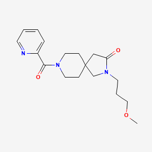 molecular formula C18H25N3O3 B5626672 2-(3-methoxypropyl)-8-(2-pyridinylcarbonyl)-2,8-diazaspiro[4.5]decan-3-one 
