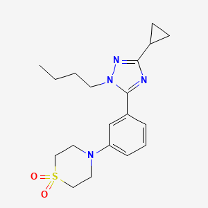 4-[3-(1-butyl-3-cyclopropyl-1H-1,2,4-triazol-5-yl)phenyl]thiomorpholine 1,1-dioxide