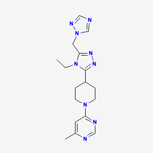 4-{4-[4-ethyl-5-(1H-1,2,4-triazol-1-ylmethyl)-4H-1,2,4-triazol-3-yl]piperidin-1-yl}-6-methylpyrimidine