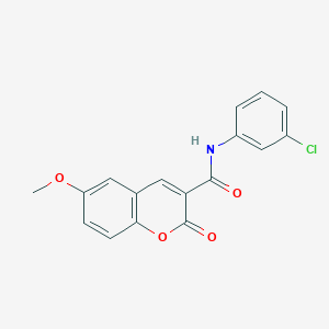molecular formula C17H12ClNO4 B5626728 N-(3-chlorophenyl)-6-methoxy-2-oxo-2H-chromene-3-carboxamide 