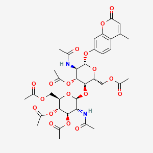 4-Methyl-2-oxo-2H-1-benzopyran-7-yl 2-acetamido-4-O-(2-acetamido-3,4,6-tri-O-acetyl-2-deoxy-beta-D-glucopyranosyl)-3,6-di-O-acetyl-2-deoxy-beta-D-glucopyranoside
