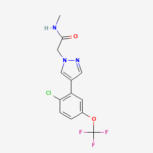 2-{4-[2-chloro-5-(trifluoromethoxy)phenyl]-1H-pyrazol-1-yl}-N-methylacetamide