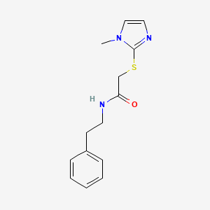 molecular formula C14H17N3OS B5626755 2-[(1-methyl-1H-imidazol-2-yl)thio]-N-(2-phenylethyl)acetamide 
