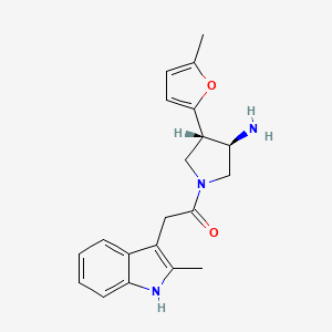 (3R*,4S*)-4-(5-methyl-2-furyl)-1-[(2-methyl-1H-indol-3-yl)acetyl]pyrrolidin-3-amine