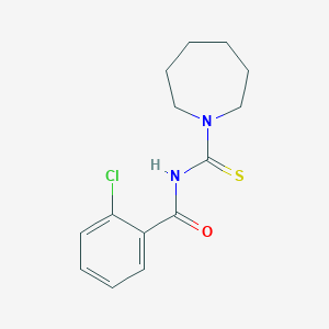 molecular formula C14H17ClN2OS B5626821 N-(1-azepanylcarbonothioyl)-2-chlorobenzamide 