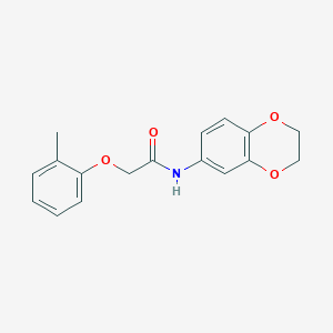 molecular formula C17H17NO4 B5626840 N-(2,3-dihydro-1,4-benzodioxin-6-yl)-2-(2-methylphenoxy)acetamide 