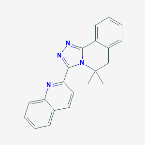 molecular formula C21H18N4 B5626852 5,5-dimethyl-3-(2-quinolinyl)-5,6-dihydro[1,2,4]triazolo[3,4-a]isoquinoline 
