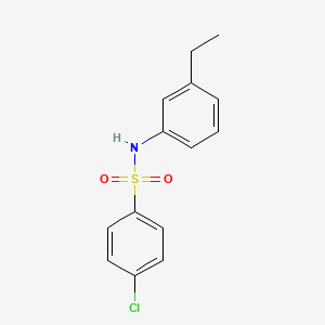 molecular formula C14H14ClNO2S B5626871 4-chloro-N-(3-ethylphenyl)benzenesulfonamide 