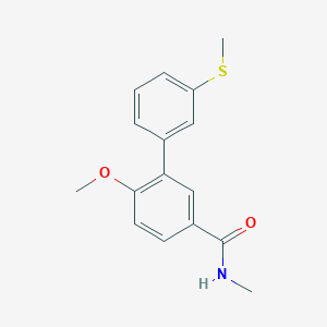 molecular formula C16H17NO2S B5626899 6-methoxy-N-methyl-3'-(methylthio)biphenyl-3-carboxamide 