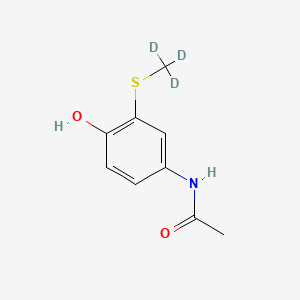 molecular formula C9H11NO2S B562690 S-Methyl-d3-thioacetaminophen CAS No. 1215669-56-9