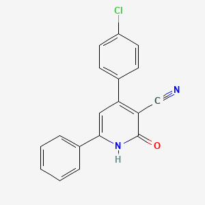 molecular formula C18H11ClN2O B5626913 4-(4-chlorophenyl)-2-oxo-6-phenyl-1,2-dihydro-3-pyridinecarbonitrile CAS No. 65429-76-7