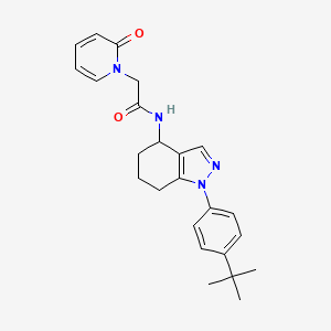 molecular formula C24H28N4O2 B5626926 N-[1-(4-tert-butylphenyl)-4,5,6,7-tetrahydro-1H-indazol-4-yl]-2-(2-oxopyridin-1(2H)-yl)acetamide 