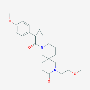 molecular formula C23H32N2O4 B5626944 2-(2-methoxyethyl)-8-{[1-(4-methoxyphenyl)cyclopropyl]carbonyl}-2,8-diazaspiro[5.5]undecan-3-one 