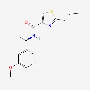 molecular formula C16H20N2O2S B5626972 N-[(1R)-1-(3-methoxyphenyl)ethyl]-2-propyl-1,3-thiazole-4-carboxamide 