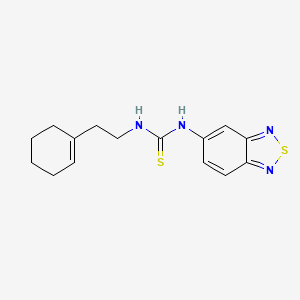 molecular formula C15H18N4S2 B5626977 N-2,1,3-benzothiadiazol-5-yl-N'-[2-(1-cyclohexen-1-yl)ethyl]thiourea 