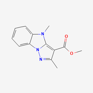 molecular formula C13H13N3O2 B5626981 methyl 2,4-dimethyl-4H-pyrazolo[1,5-a]benzimidazole-3-carboxylate 